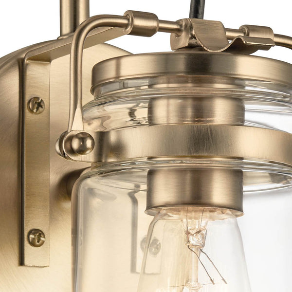 Findlay 5" One Light Wall Sconce, Clear Glass / Champagne Bronze