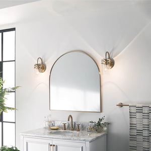 Findlay 5" One Light Wall Sconce, Clear Glass / Champagne Bronze