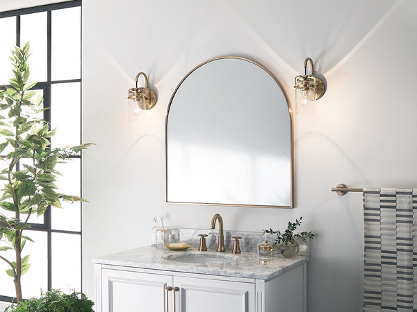 Findlay 5" One Light Wall Sconce, Clear Glass / Champagne Bronze