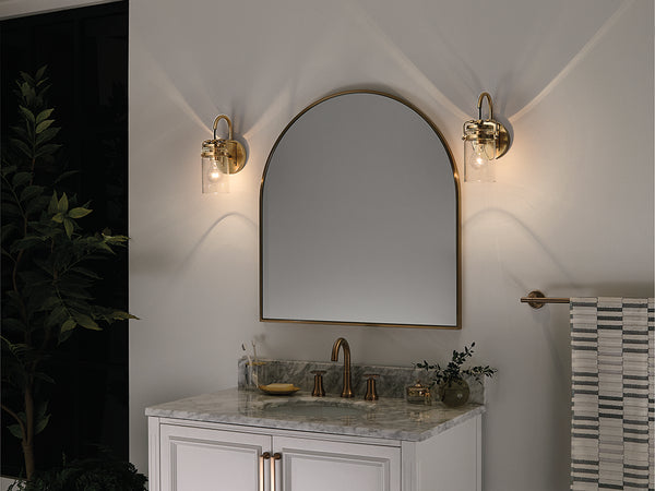 Findlay 5" One Light Wall Sconce, Clear Glass / Champagne Bronze