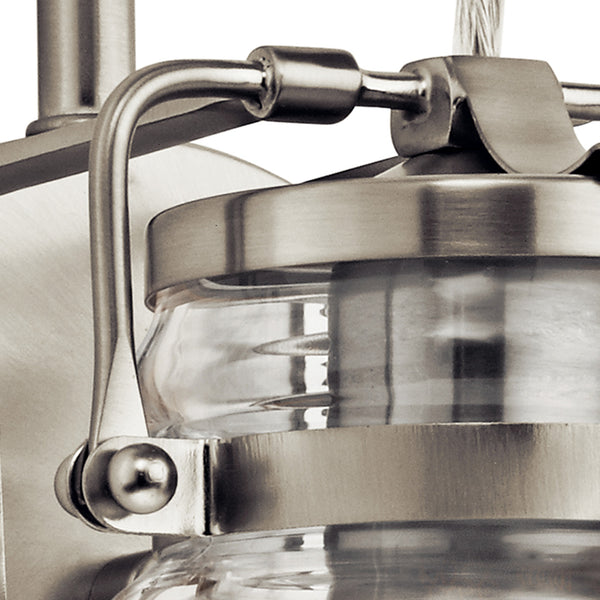 Findlay 5" One Light Wall Sconce, Clear Glass / Brushed Nickel