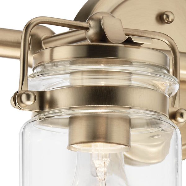 Findlay 16" Two Lights Vanity Light, Clear Glass / Champagne Bronze