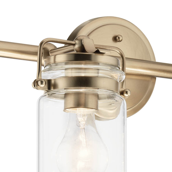 Findlay 16" Two Lights Vanity Light, Clear Glass / Champagne Bronze