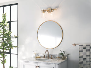 Findlay 16" Two Lights Vanity Light, Clear Glass / Champagne Bronze