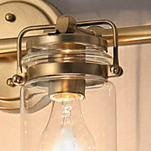 Findlay 16" Two Lights Vanity Light, Clear Glass / Champagne Bronze