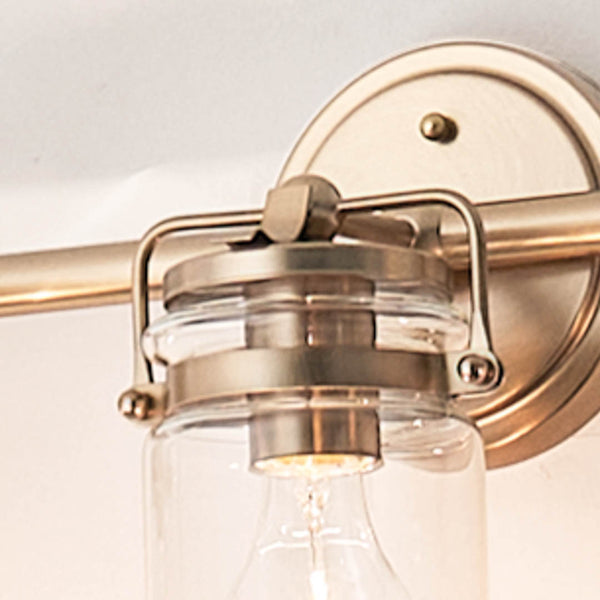 Findlay 24" Three Lights Vanity Light, Clear Glass / Champagne Bronze