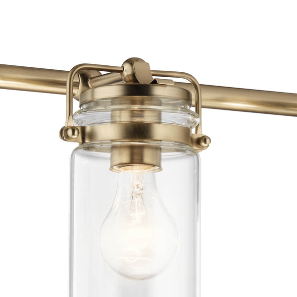 Findlay 32" Four Lights Vanity Light, Clear Glass / Champagne Bronze