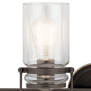 Findlay 32" Four Lights Vanity Light, Clear Glass / Olde Bronze