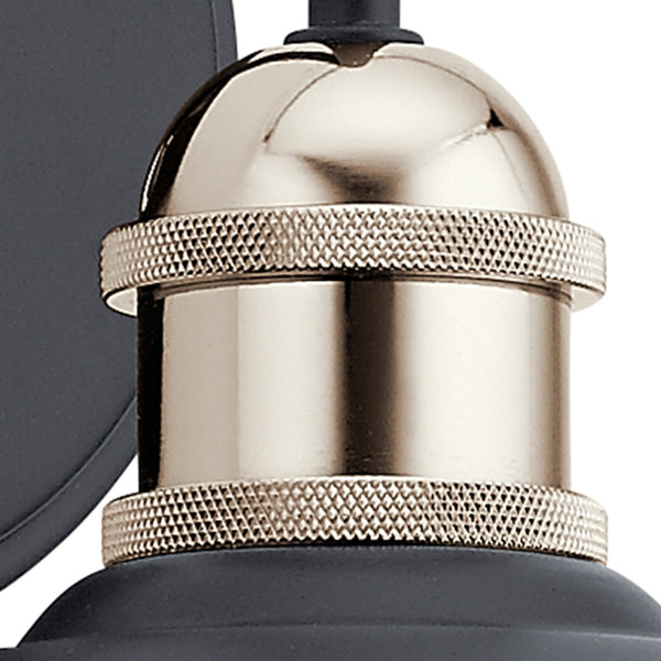 Rivet 7" One Light Wall Sconce, Black