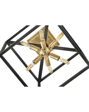 Aros 13" Seven Lights Medium Convertible Pendant, Black