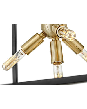 Aros 13" Seven Lights Medium Convertible Pendant, Black