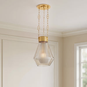 Elion 14" One Light Pendant, Vintage Brass