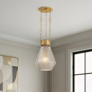 Elion 14" One Light Pendant, Vintage Brass