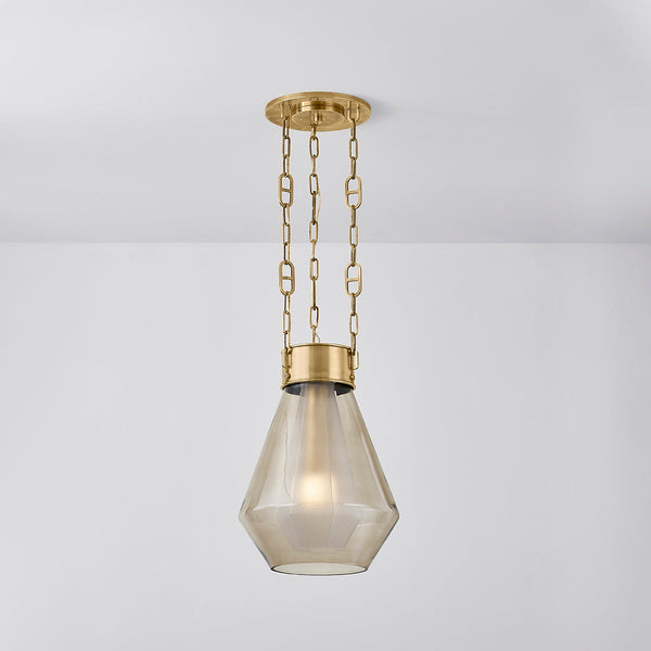 Elion 14" One Light Pendant, Vintage Brass