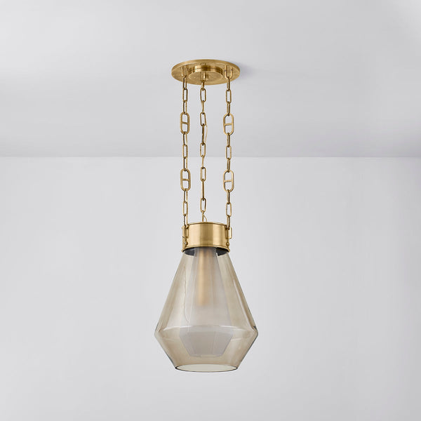 Elion 14" One Light Pendant, Vintage Brass