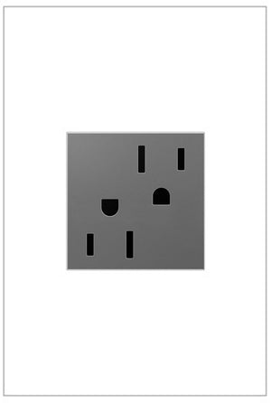adorne® ARTR152M4 15A Dual Tamper-Resistant Outlet, Magnesium