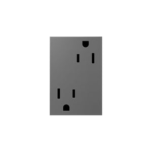 adorne® ARTR153M4 15A Dual Tamper-Resistant Plus-Size Outlet,Magnesium