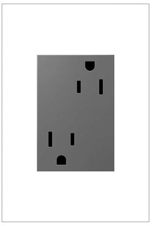adorne® ARTR153M4 15A Dual Tamper-Resistant Plus-Size Outlet,Magnesium