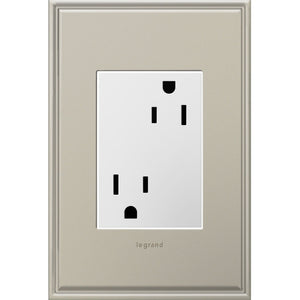 adorne® ARTR153W4 15A Dual Tamper-Resistant Plus-Size Outlet, White