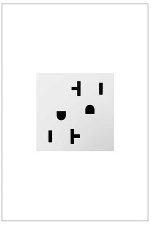 adorne® ARTR202W4 20A Dual Tamper-Resistant Outlet, White