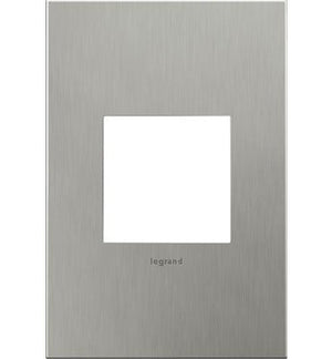 adorne® AWC1G2BS4 Brushed Stainless Steel One-Gang Screwless Wall Plate