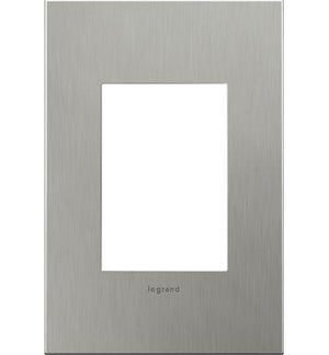 adorne® AWC1G3BS4 Brushed Stainless Steel One-Gang-Plus Screwless Wall Plate