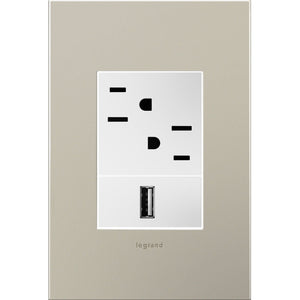 adorne® AWC1G3SN4 Satin Nickel One-Gang-Plus Screwless Wall Plate