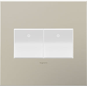 adorne® AWC2GSN4 Satin Nickel Two-Gang Screwless Wall Plate