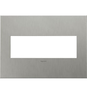 adorne® AWC3GBS4 Brushed Stainless Steel Three-Gang Screwless Wall Plate