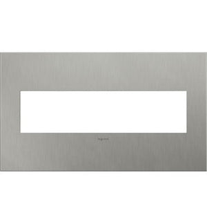 adorne® AWC4GBS4 Brushed Stainless Steel Four-Gang Screwless Wall Plate
