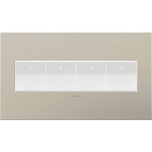 adorne® AWC4GSN4 Satin Nickel Four-Gang Screwless Wall Plate