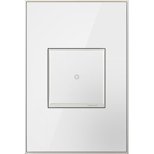 adorne® AWM1G2MW4 Mirror White One-Gang Screwless Wall Plate