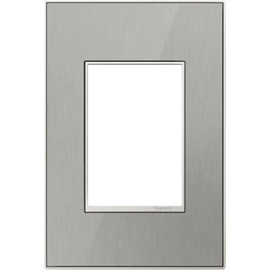 adorne® AWM1G3MS4 Brushed Stainless One-Gang-Plus Screwless Wall Plate