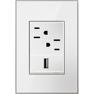 adorne® AWM1G3MW4 Mirror White One-Gang-Plus Screwless Wall Plate