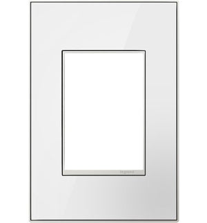 adorne® AWM1G3MW4 Mirror White One-Gang-Plus Screwless Wall Plate