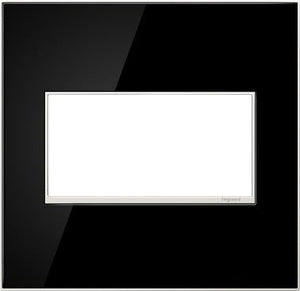 adorne® AWM2GMB4 Mirror Black Two-Gang Screwless Wall Plate