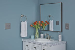 adorne® AWM2GMS4 Brushed Stainless Two-Gang Screwless Wall Plate