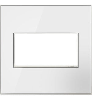 adorne® AWM2GMW4 Mirror White Two-Gang Screwless Wall Plate