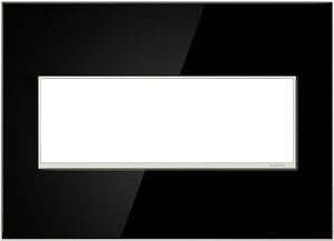 adorne® AWM3GMB4 Mirror Black Three-Gang Screwless Wall Plate