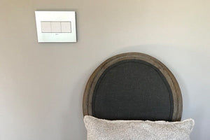 adorne® AWM3GMS4 Brushed Stainless Three-Gang Screwless Wall Plate