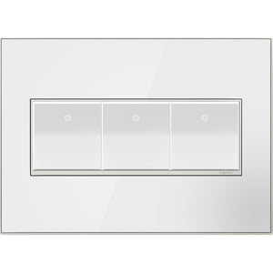 adorne® AWM3GMW4 Mirror White Three-Gang Screwless Wall Plate