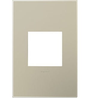 adorne® AWP1G2TM6 Titanium One-Gang Screwless Wall Plate with Microban®