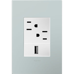 adorne® AWP1G3BL4 Pale Blue One-Gang-Plus Screwless Wall Plate