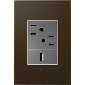 adorne® AWP1G3BR4 Bronze One-Gang-Plus Screwless Wall Plate