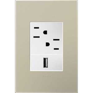 adorne® AWP1G3TM4 Titanium One-Gang-Plus Screwless Wall Plate