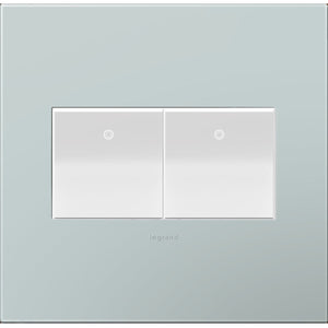 adorne® AWP2GBL4 Pale Blue Two-Gang Screwless Wall Plate with Microban®