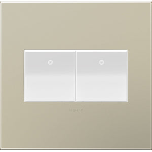 adorne® AWP2GTM4 Titanium Two-Gang Screwless Wall Plate