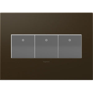 adorne® AWP3GBR4 Bronze Three-Gang Screwless Wall Plate