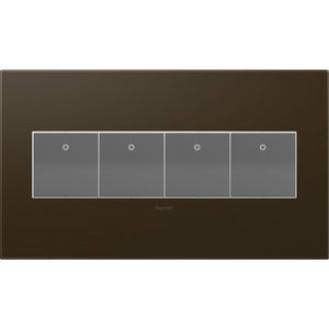 adorne® AWP4GBR4 Bronze Four-Gang Screwless Wall Plate