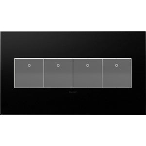 adorne® AWP4GGR4 Graphite Four-Gang Screwless Wall Plate with Microban®